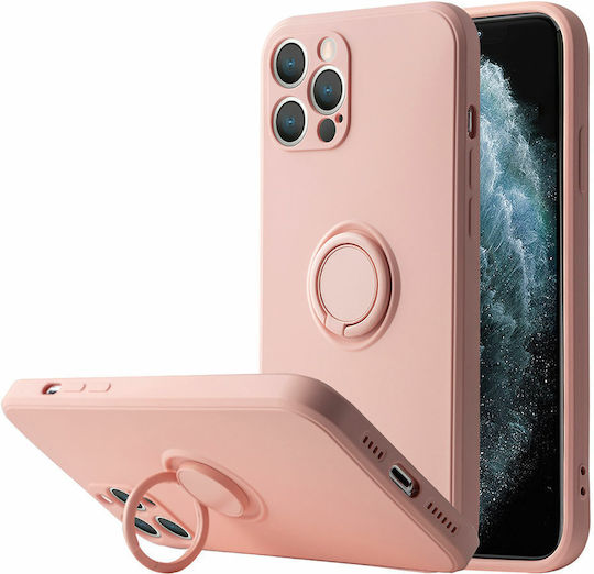 Vennus Ring Back Cover Σιλικόνης Light Pink (iPhone 12 Pro Max)