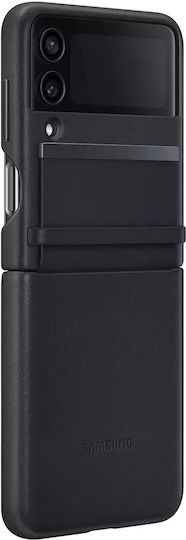 Samsung Leather Cover Задна корица Кожа Черен (Galaxy Z Flip4)