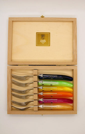 Claude Dozorme Laguiole Set de Furculițe Fructe/Desert Inoxidabile Arc En Ciel 6buc