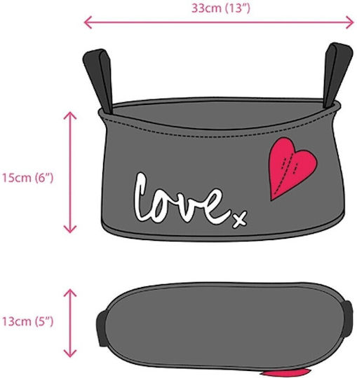 Choopie Organizer Stroller Gray Bow