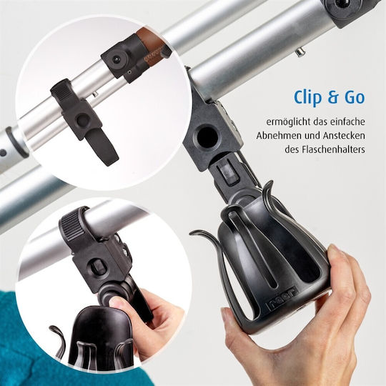 Reer Kinderwagenzubehör Flaschehalter Schwarz Clip & Go