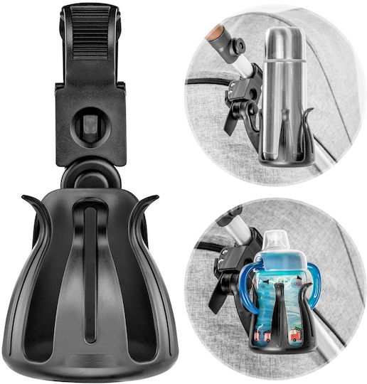 Reer Kinderwagenzubehör Flaschehalter Schwarz Clip & Go