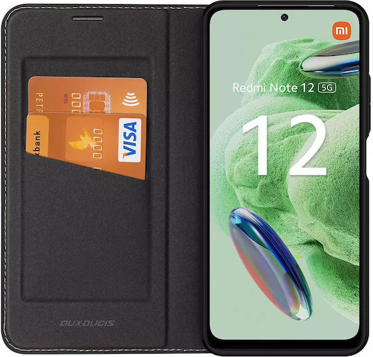 Dux Ducis Skin X2 Wallet Δερματίνης Μαύρο (Xiaomi Redmi Note 12 5G / Poco X5 5G)