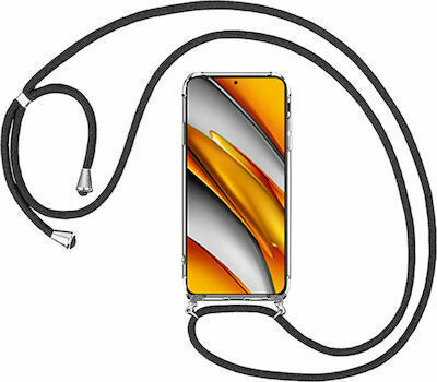 Caselab Back Cover Σιλικόνης με Λουράκι Διάφανο (iPhone X / Xs)