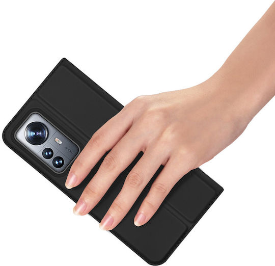 Dux Ducis Skin Pro Книга Изкуствена кожа Черен (Xiaomi 12 Pro)