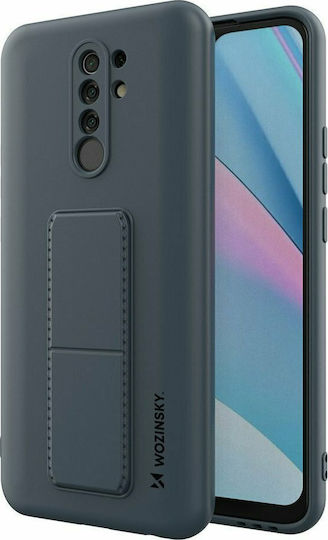Wozinsky Kickstand Flexible Back Cover Silicone Blue (Redmi 9)