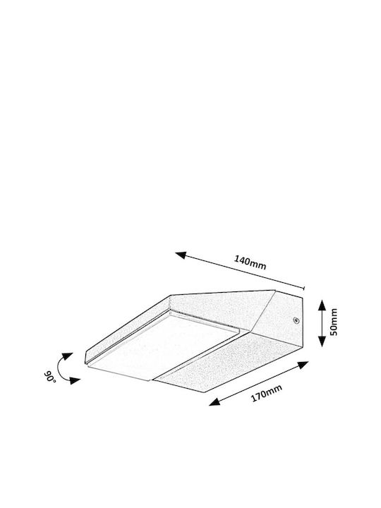 Rabalux Senica Wandmontiertes Außenbeleuchtung mit Beschattung LED IP65 13W