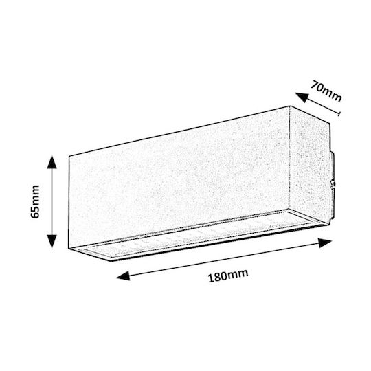 Rabalux Mataro Επιτοίχιο Εξωτερικό Φωτιστικό LED IP54 10W