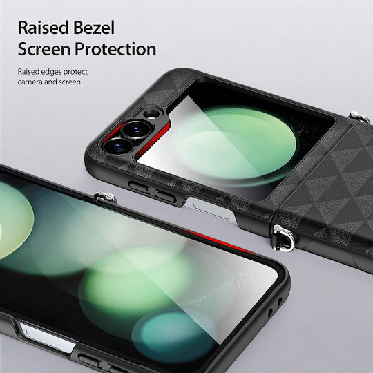 Dux Ducis Back Cover Synthetic Leather / Silicone Blue (Galaxy Z Flip6 / Z Flip7 FE)