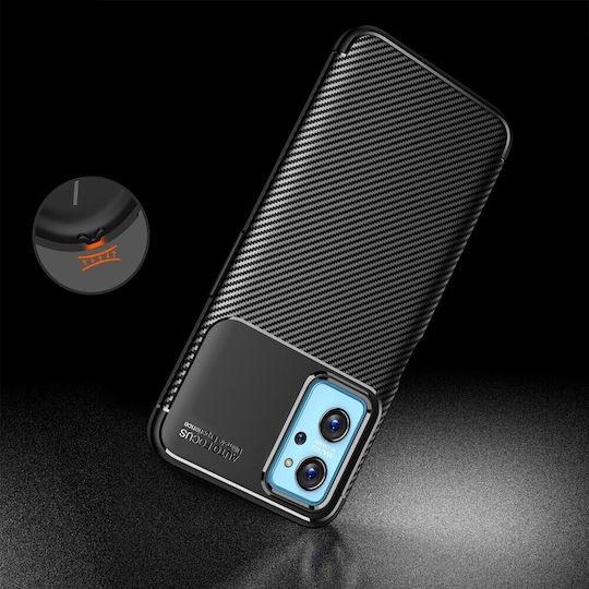 Ancus AutoFocus Carbon Fiber Back Cover Σιλικόνης Μαύρο (Realme 9i)