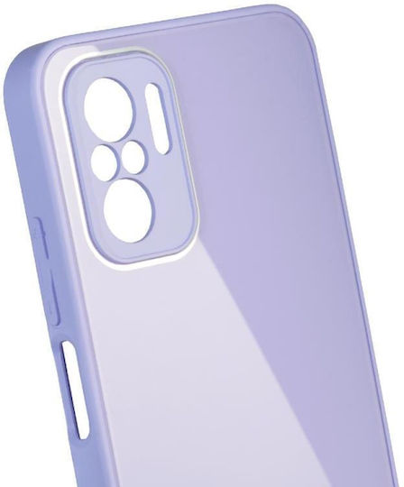 iNOS Glass Back Cover Πλαστικό Μωβ (Redmi Note 10 5G / Poco M3 Pro)