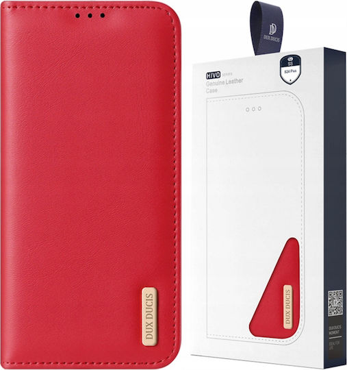 Dux Ducis Hivo Wallet Δερμάτινο Κόκκινο (Galaxy S24)