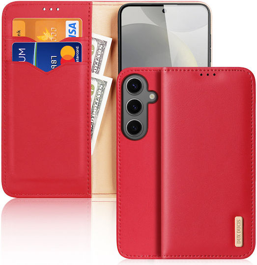 Dux Ducis Hivo Wallet Δερμάτινο Κόκκινο (Galaxy S24)