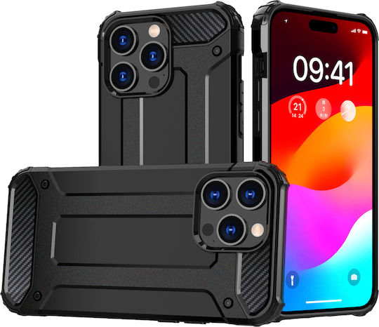 Powertech Задна корица Пластмаса Черен (iPhone 13 Pro Max)