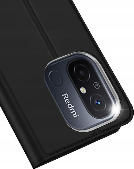 Dux Ducis Skin Pro Series Книга Пластмаса Черен (Xiaomi Redmi 11A, Poco C55, Redmi 12C)