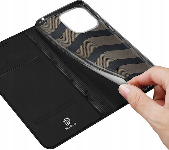 Dux Ducis Skin Pro Series Книга Пластмаса Черен (Xiaomi Redmi 11A, Poco C55, Redmi 12C)