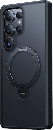 Torras Ostand Spin Back Cover Negru (Galaxy S25 Ultra)