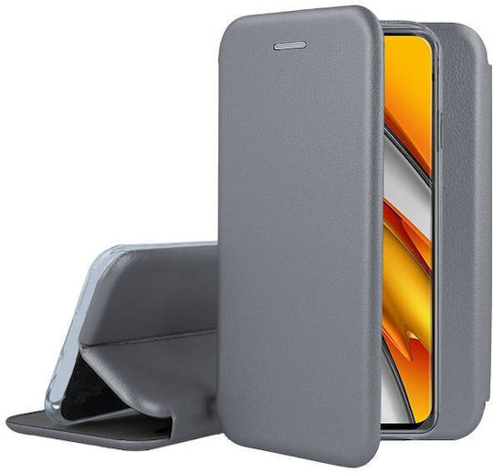 Forcell Elegance Book Δερματίνης Γκρι (Poco F3 / Mi 11i)