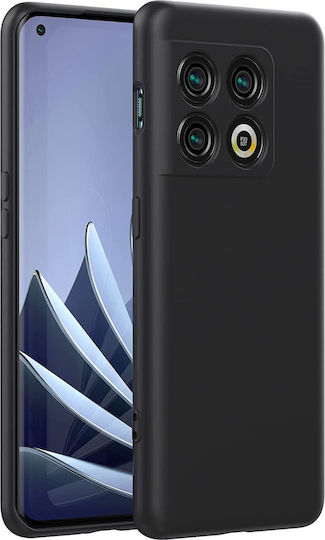 Hurtel Soft Umschlag Rückseite Silikon Schwarz (OnePlus 10 Pro)