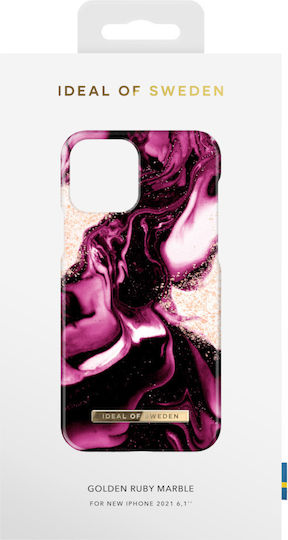 iDeal Of Sweden Printed Back Cover Πλαστικό Golden Ruby Marble (iPhone 13)