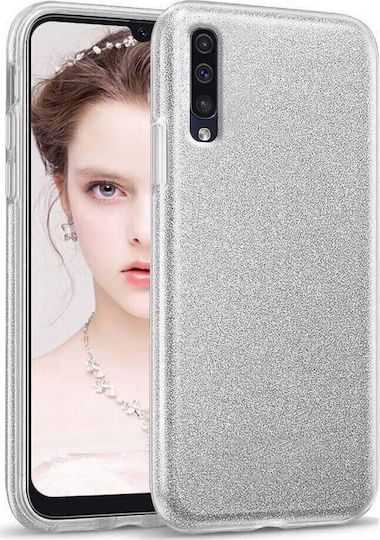 Forcell Back Cover Σιλικόνης Ασημί (Huawei P30)