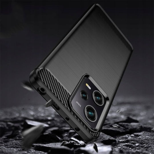 Tech-Protect Carbon Umschlag Rückseite Silikon Schwarz (Redmi Note 12 Pro / Poco X5 Pro)