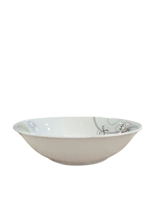 Max Home Σαλατιέρα από Πορσελάνη Λευκή 23x23cm