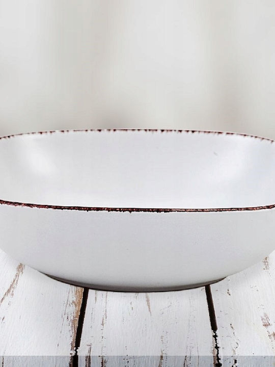 Nava Sugar Salatieră Ceramică Albă 16.5x16.5cm 1buc