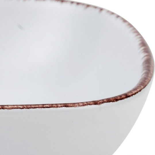 Nava Sugar Σαλατιέρα Κεραμική Λευκή 16.5x16.5cm
