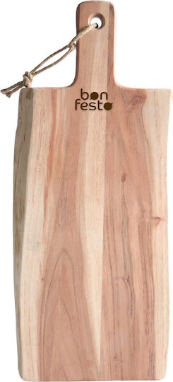 Bonfesto Rectangular Wooden Chopping Board Beige 65x20cm