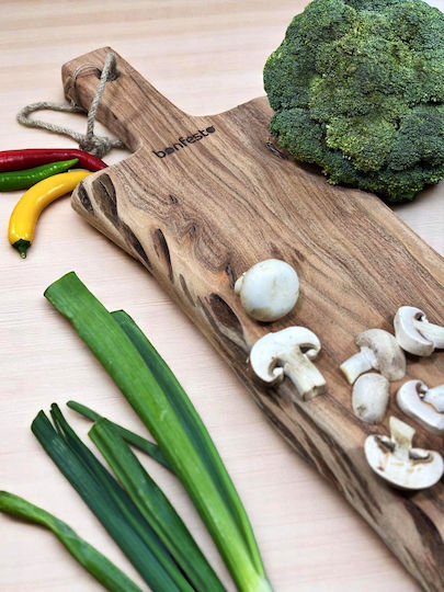Bonfesto Rectangular Wooden Chopping Board Beige 65x20cm
