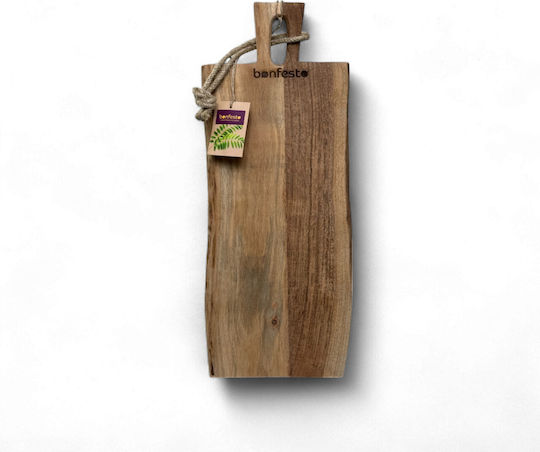 Bonfesto Rectangular Wooden Chopping Board Beige 40x15cm