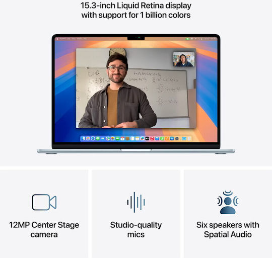 Apple MacBook Air 15.3" IPS Retina Display (M4-10-Core/24GB/1TB SSD/10-Core GPU) with 30W Sky Blue Charger (International English Keyboard)
