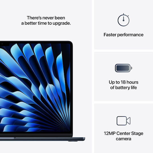 Apple MacBook Air 15.3" IPS Retina Display (M4-10-Core/24GB/1TB SSD/10-Core GPU) with 30W Charger Midnight (International English Keyboard)