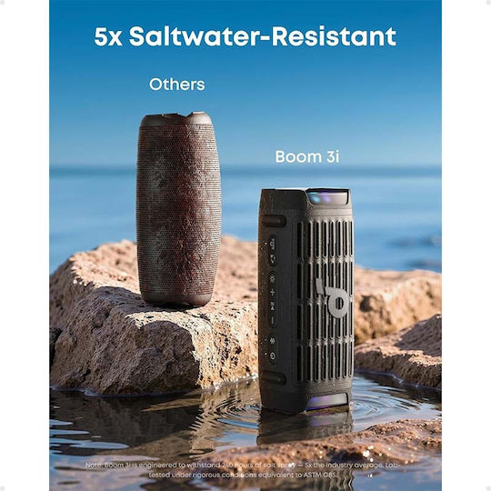 Soundcore by Anker Boom 3i Wasserdicht Bluetooth-Lautsprecher 50W mit Akkulaufzeit bis zu 16 Stunden Schwarz