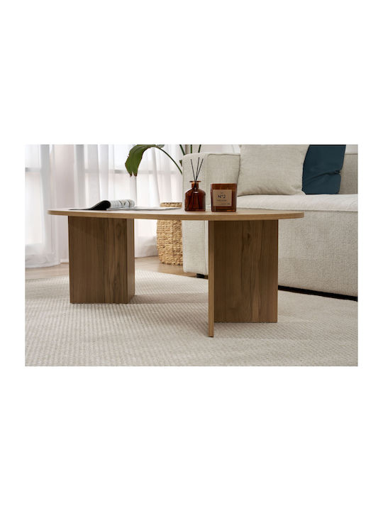 Овално Централно Кафе Масичка Sable Дървено Кафяво Ш119xД60xВ40см
