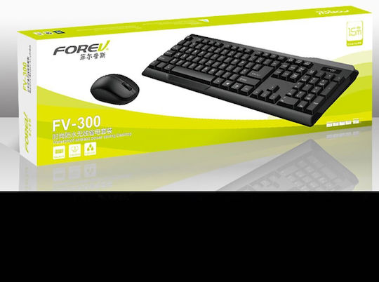 Forev Wireless Keyboard & Mouse Set English US Gray