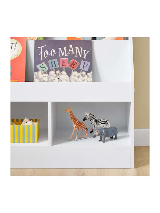 Bücherregal Boden Weiß 100x30x80cm