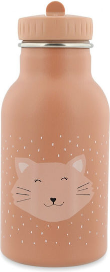 Trixie Kids Water Bottle Stainless Steel Non Spill Mrs Cat 350ml