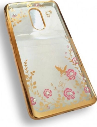 Σχέδιο Diamond Garden Back Cover Σιλικόνης 1.2mm Χρυσό (Pocophone F1)