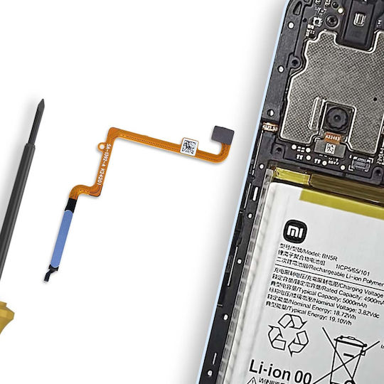 Clappio Fingerabdruckleser Xiaomi Redmi A3 Ersatzteil Blau
