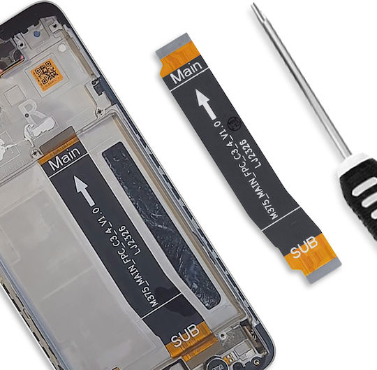 Clappio Motherboard Connection Flex Cable Xiaomi Redmi Note 12s Flex Connector Black Orange