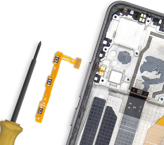 Clappio Power Volume Button Flex Cable Compatible Xiaomi Poco F6 Replacement Gold