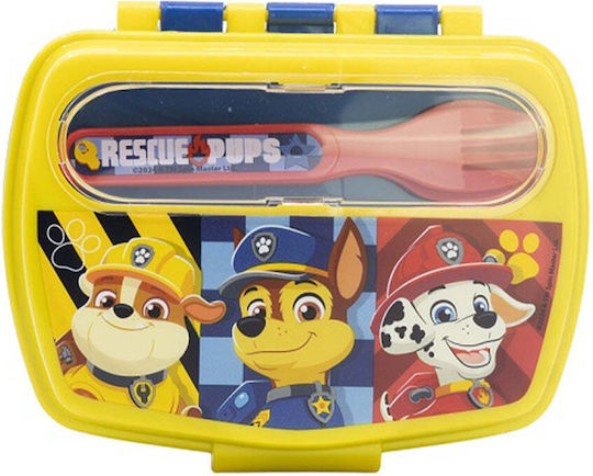 Stor Funny Πλαστικό Παιδικό Δοχείο Φαγητού Paw Patrol Κίτρινο