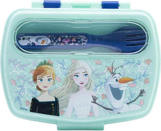 Funny Πλαστικό Παιδικό Δοχείο Φαγητού Frozen Μπλε