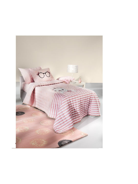 Saint Clair Παιδικό Κουβερλί Μονό Rosie Ροζ 160x220εκ.