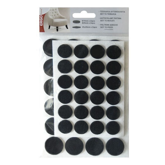 ERGOhome Felt Furniture Protectors With Sticker 72 Pieces 570600.0012