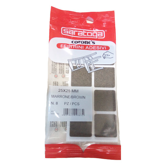 Saratoga Τετράγωνα 25x25mm Τσοχάκια Τετράγωνα με Αυτοκόλλητο 25x25mm 8τμχ 55606252