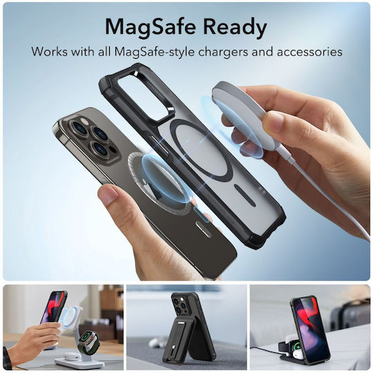 ESR Air Armor Back Cover Plastic / Silicone Black (iPhone 15 Pro)