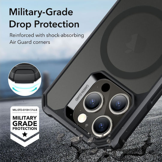 ESR Air Armor Back Cover Plastic / Silicone Black (iPhone 15 Pro)